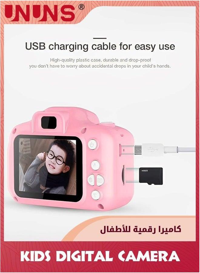 UNUNS Kids Digital Camera,Mini Rechargeable Children Camera,HD Video Recording,Selfie Camera With 32gb Sd Card,Card Reader,Kids Electronic Toys,Birthday Gifts For Girls Boys 3-12,Pink - Image 5