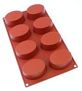 hpk Silicone Baking Mould 8 Cavity Red - Image 1