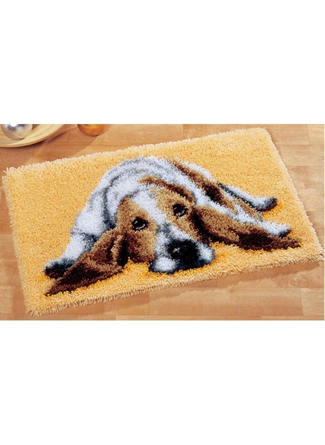 Loquat latch hook rug kit,crochet cat sofa,crochet pattern,crochet rug pattern,tapestry cushion kit  - Image 1