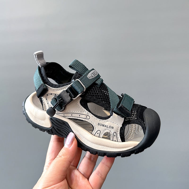 Boys Sandals Baotou 2025 Children'S Sports Sandals Student Beach Shoes Big Children'S Girls Sandals - Image 1