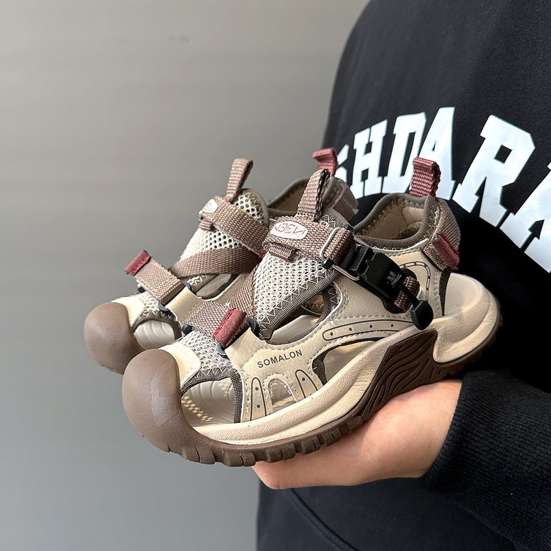 Boys Sandals Baotou 2025 Children'S Sports Sandals Student Beach Shoes Big Children'S Girls Sandals - Image 5