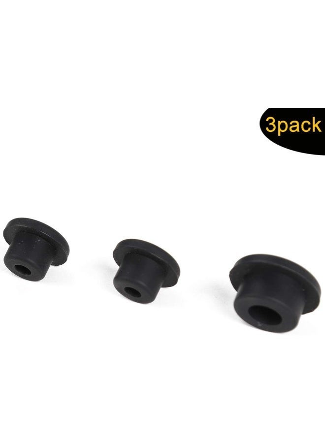 Voodonala Rubber Tailgate Plugs Sets for Jeep Wrangler JL JLU 2018-2024, Removed Tire Carrier Bumper Anti-dust Waterproof, Black, 3 Pack - Image 3
