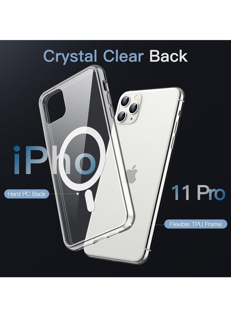 Generic - IPhone 11 PRO Magnetic Case 5.8 Inch Compatible with MagSafe Wireless Charging, Anti-Scratch Shock Absorption Cover (Clear), TPU Polycarbonate - Image 1