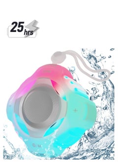 Excefore Bluetooth Shower Speaker, IPX7 Waterproof Wireless Portable Speakers, Floating Wireless Speaker with LED Light, Loud Stereo Sound, for Beach, Pool, Party, Travel, Outdoors, for Men and Women  - Image 1