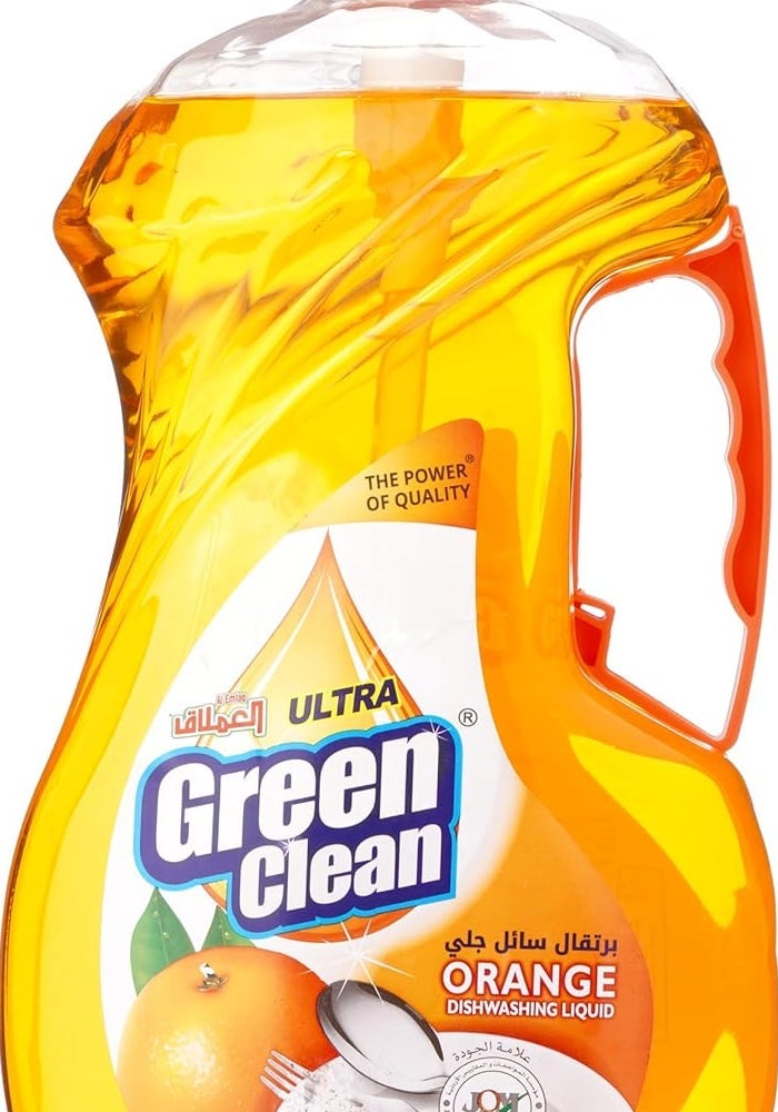 Green Clean سائل غسيل الصحون الأخضر النظيف - برائحة البرتقال - Image 1