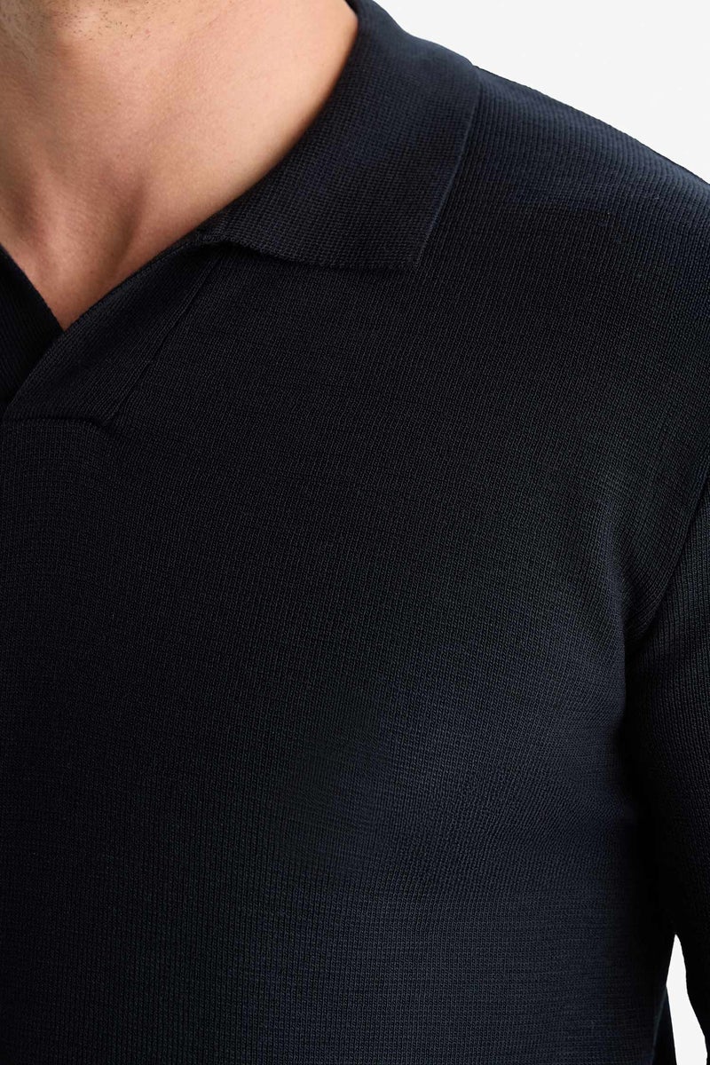 ديفاكتو بلوفر تريكو قصة عادية بياقة بولو - Image 5