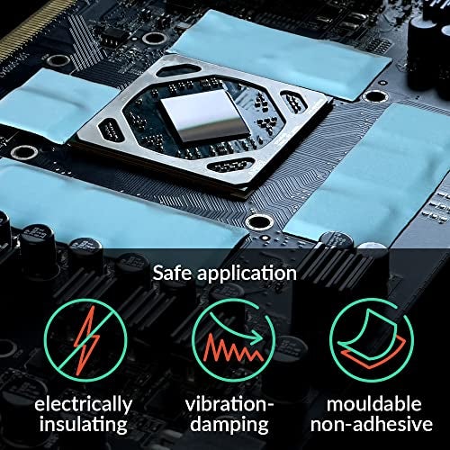 ARCTIC TP-3: Premium Performance Thermal Pad, 100 x 100 x 0.5 mm (Stackable to 2.0 mm Without Performance Loss), 1 Piece - High Performance, Particularly Soft, Ideal Gap Filler, Bridging Gaps - Image 5