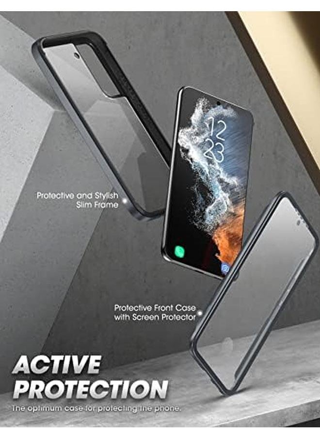 Ub Edge Pro Series Case For Samsung Galaxy S22 Plus 5G 2022 Release Slim Frame Clear Protective Case With Built In Screen Protector Black