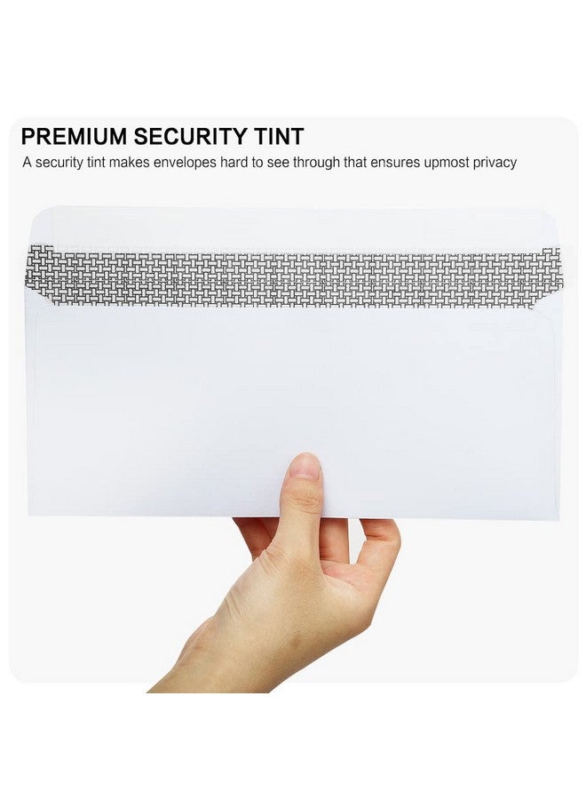 HERKKA 10 Security Selfseal Envelopes No.10 Windowless Bussiness Envelopes Security Tinted With Printer Friendly Design Size 41/8 X 91/2 Inch White 24 Lb 500 Pack - Image 5