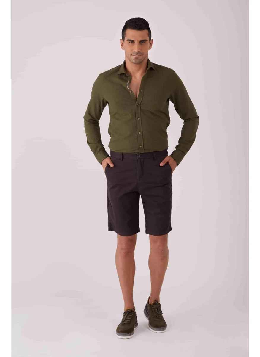 Dufy Dark Gray Men's Regular Fit Short