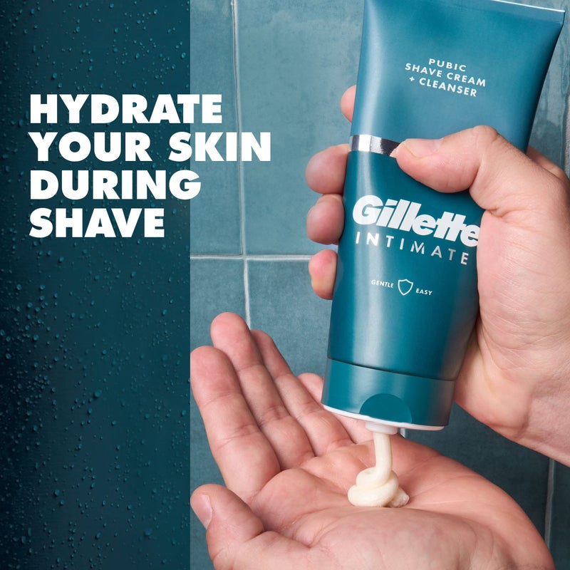 Gillette جيلت Intimate 2 في 1 كريم حلاقة المناطق الحساسة + منظف، تركيبة لطيفة، مصممة لشعر وبشرة المناطق الحساسة، مع الألوة، خالي من البارابين (177 مل) - Image 4
