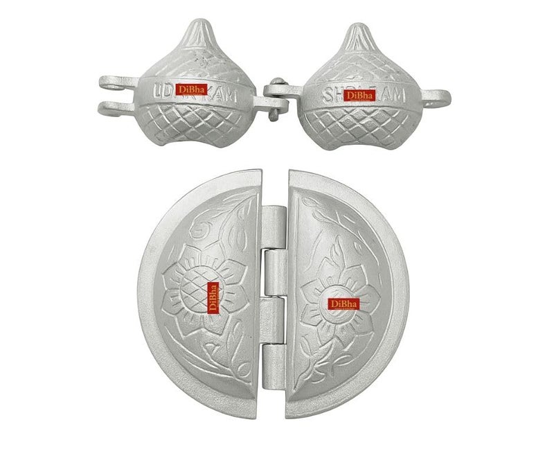 DiBha Aluminium Modak and Gujiya Maker Mould/Mold/Sancha/Dumpling Maker Kitchen Molds for Festivals (Silver, Set of 2-1 Gujiya and 1 Modak Maker)) - Image 5
