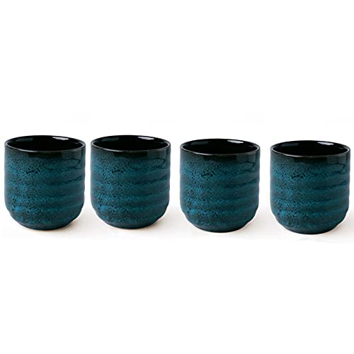 Lxuwbd Japanese Style Ceramic Tea Set Tea Cup Coffee Cup Yerba Mate Set Ceramic Mate Cup Set of 4 green - Image 1