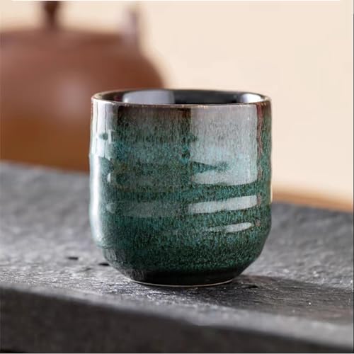 Lxuwbd Japanese Style Ceramic Tea Set Tea Cup Coffee Cup Yerba Mate Set Ceramic Mate Cup Set of 4 green - Image 3