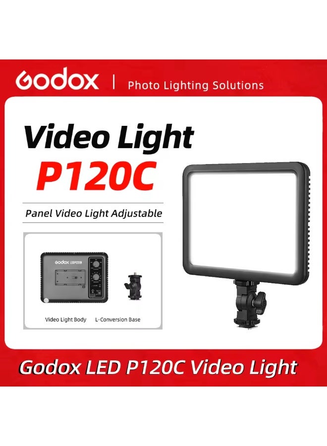Godox P120C LED Video Light Panel 12W Bi-Color 3300K-5600K Portable Studio Continuous Light for Camera DV  Camcorder - Image 1