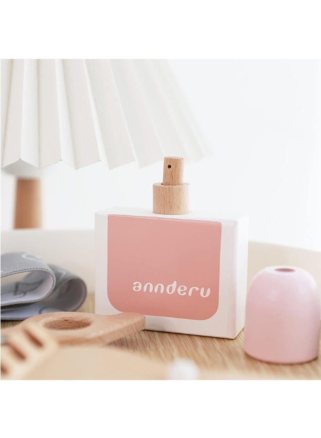 Beauenty wooden makeup toy set pretend wood beauty salon toys toddler wooden makeup kit for girls 16pc - Image 4