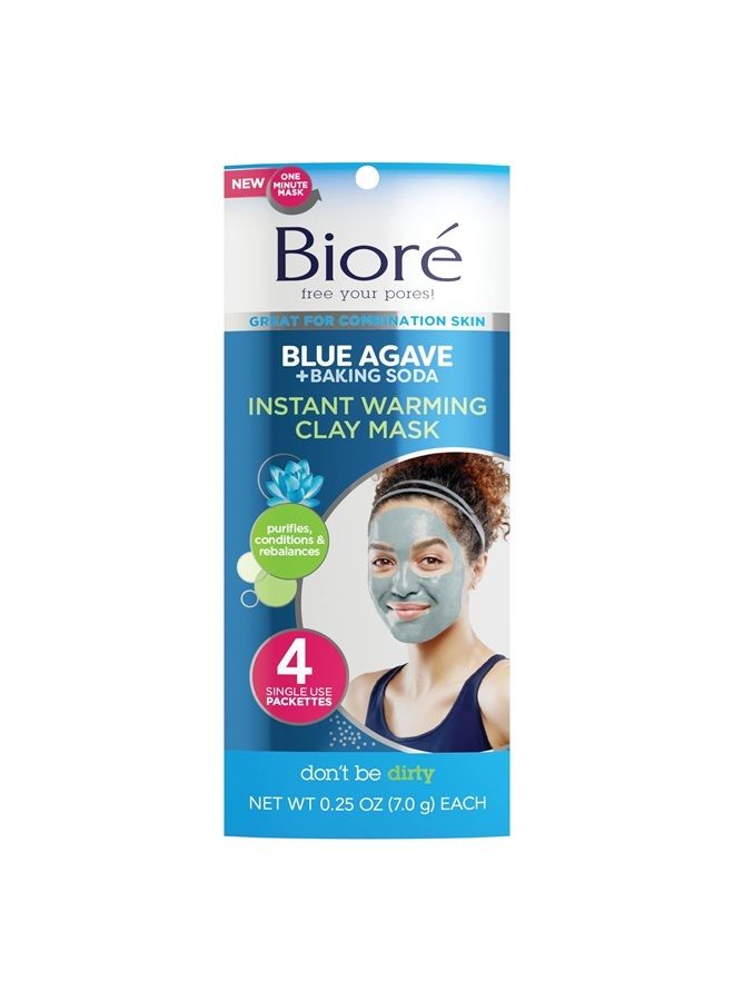Bioré Blue Agave & Baking Soda Whipped Nourishing Detox Mask, 4 Ounces, Dermatologist Tested, Non-Comedogenic, Oil Free - Image 1