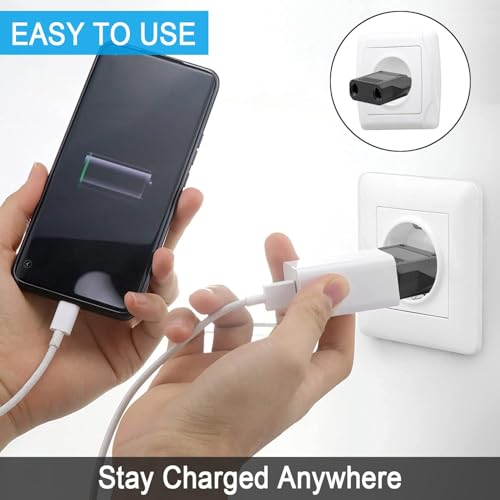 MX World Conversion Europe to India Plug Adapter Type D | Moulded Round 2 Pin to Round 4mm Indian Plug Converter | Universal Travel Power Adapter for Imported Electronics | Pack of 5 - Image 3