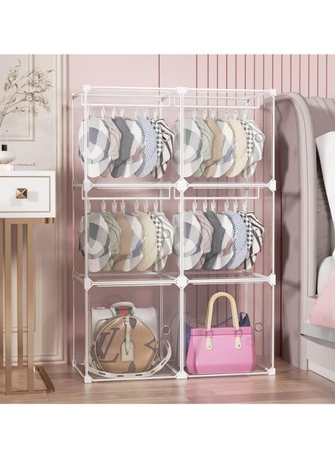 VinBee 20 PCS Laundry Hooks with Clips Super Strong Plastic Home Travel Swivel Hanging Hanger Closet Organizer Clamps Socks Boot Bras Towels for Bathroom Wardrobe Kitchen Office - 4.3 Inches (White) - Image 3