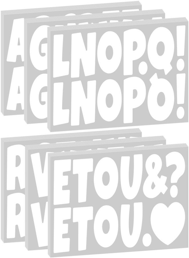 Bemeol 42 Sheets 504 Pieces Letter Stickers Bulletin Board Letters 2.5 Inch Self Adhesive Alphabet Sticker Letters for Poster Board Classroom Crafts Home Decor(White) - Image 1
