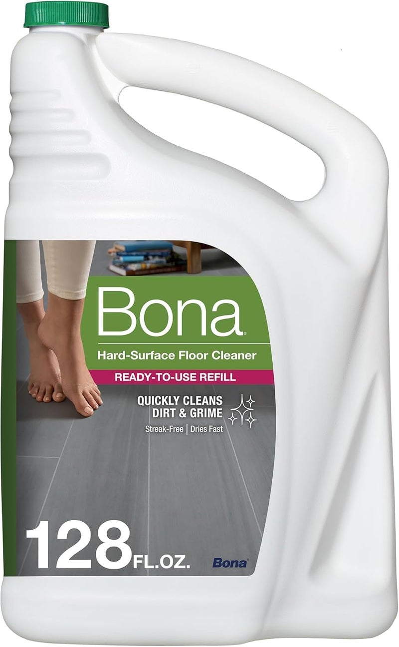 Bona Multi-Surface Floor Cleaner Refill - 128 fl oz - Unscented - Refill for Bona Spray Mops and Spray Bottles - Residue-Free Floor Cleaning Solution for Stone, Tile, Laminate, and Vinyl Floors - Image 1