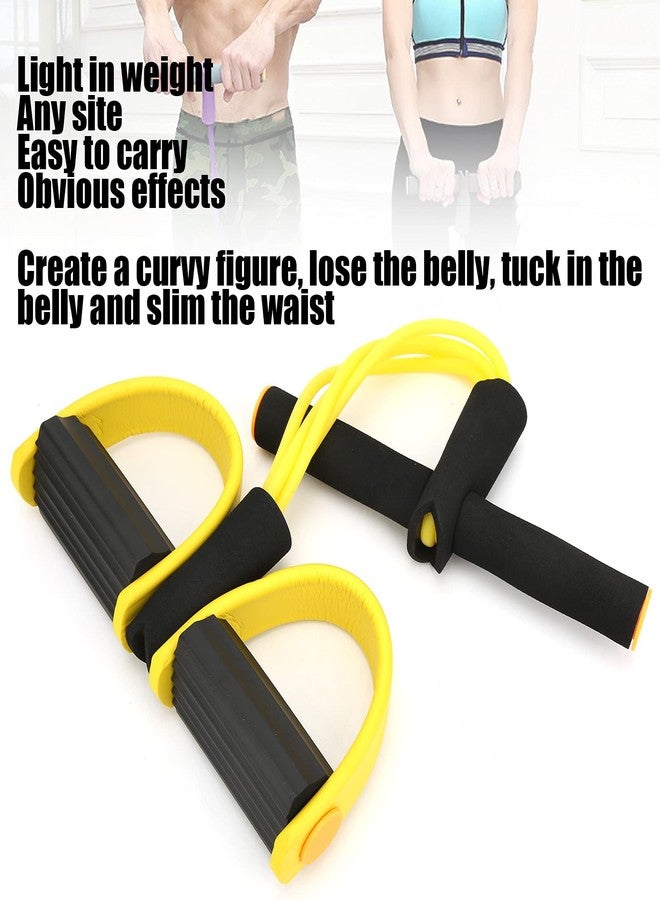 Topyond Multifunctional Tension Rope, Resistance Band with Foot Pedal, 2 Tubes Elastic Yoga Pedal Puller Resistance Band for for Abdomen/Waist/Arm/Leg Stretching Slimming Training - Image 5