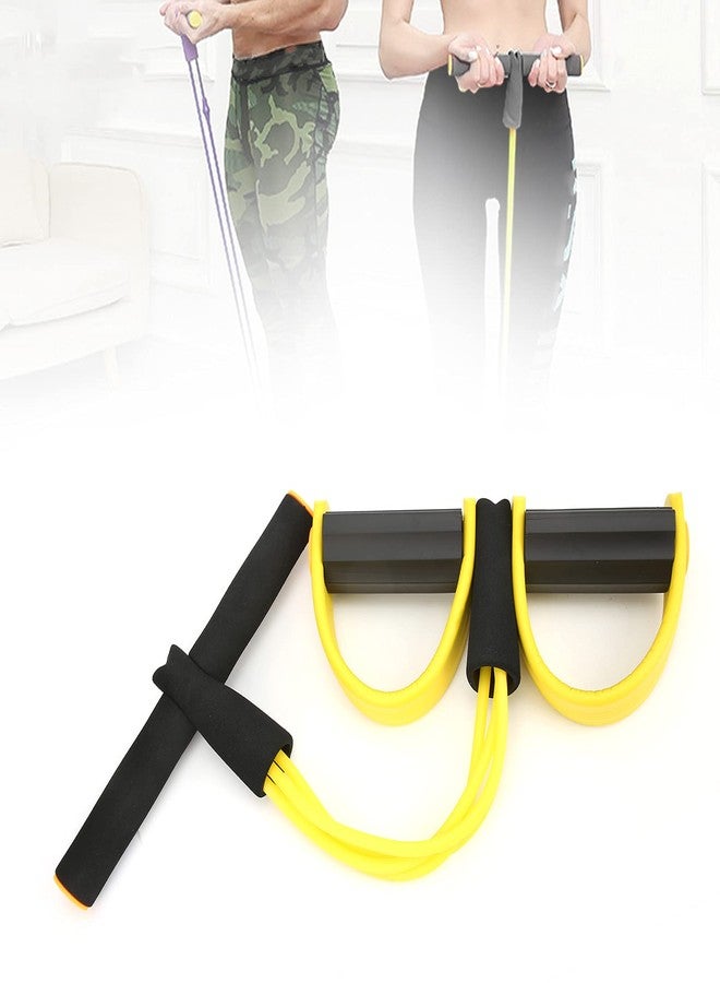 Topyond Multifunctional Tension Rope, Resistance Band with Foot Pedal, 2 Tubes Elastic Yoga Pedal Puller Resistance Band for for Abdomen/Waist/Arm/Leg Stretching Slimming Training - Image 3