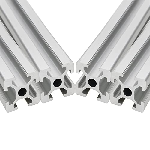 Tsnamay 4Pcs T Slot 2020 Aluminum Extrusion European Standard Anodized Linear Rail for CNC 3D Printer Parts,Silver 200mm/7.87" - Image 1