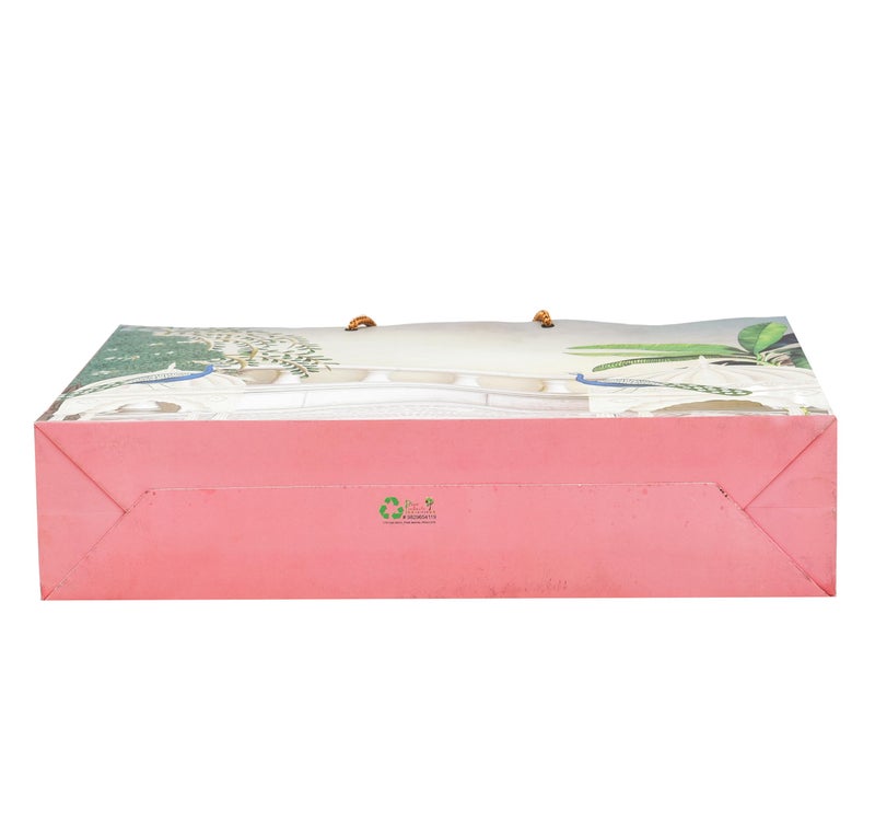 PPJ ® - WEDDING MAHAL PEACOCK PINK (30 Pcs.) PAPER CARRY BAG, 17 Inch X 13 Inch X 4 Inch - DIWALI/WEDDING/FUNCTION/BIRTHDAY/RETURN GIFTS/CHRISTMAS/GIFT BAGS/GIFT COVERS - Image 4