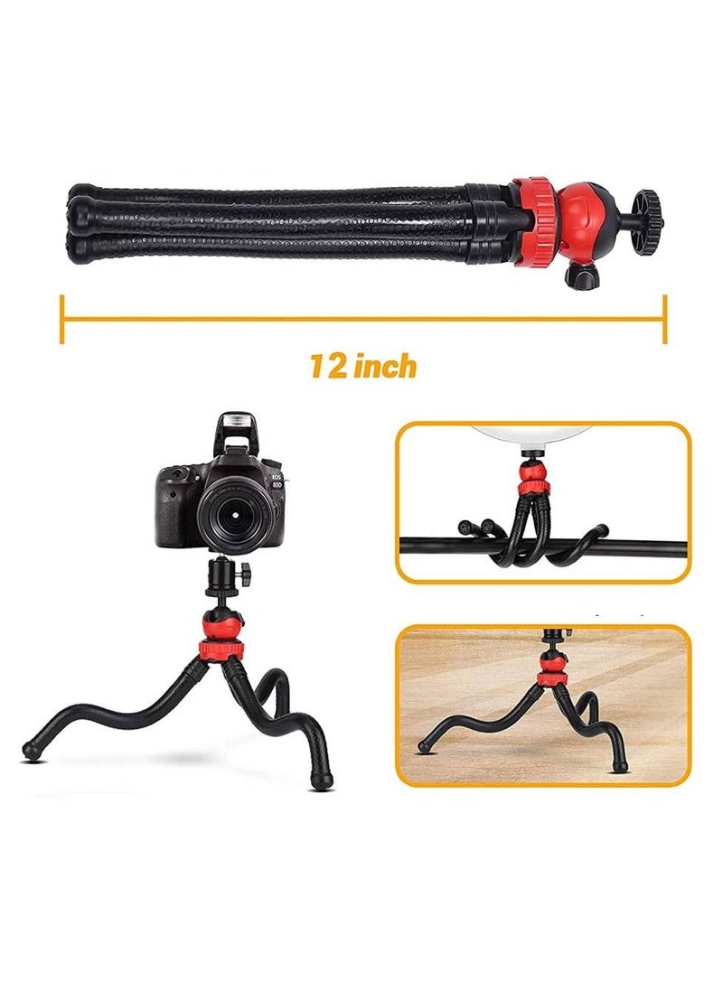 Generic - Flexible Tripod Action Camera Stand for Gopro Hero 9 /8/7/6/5/AKASO/SJCAM/YI/DJI Osmo Action/DSLR Canon Nikon Sony Camera 3 in1 Flexible Tripod with Adapter and Long Screw - Image 1