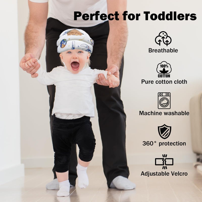 REFLYAWAY Baby Head Protector Baby Helmet for Crawling Walking, No Bumps Safety Head Adjustable Protective Cap for Walking, Playing (Style 5) - Image 4