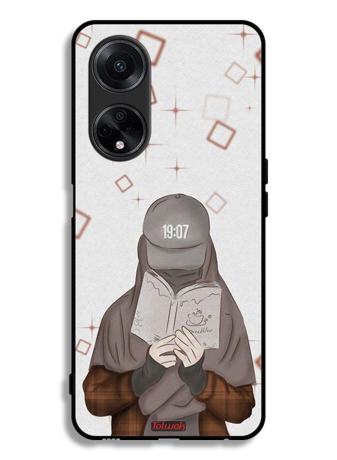 Tolwak Oppo F23 5G Protective Case Cover Girl Reading Art - Image 1