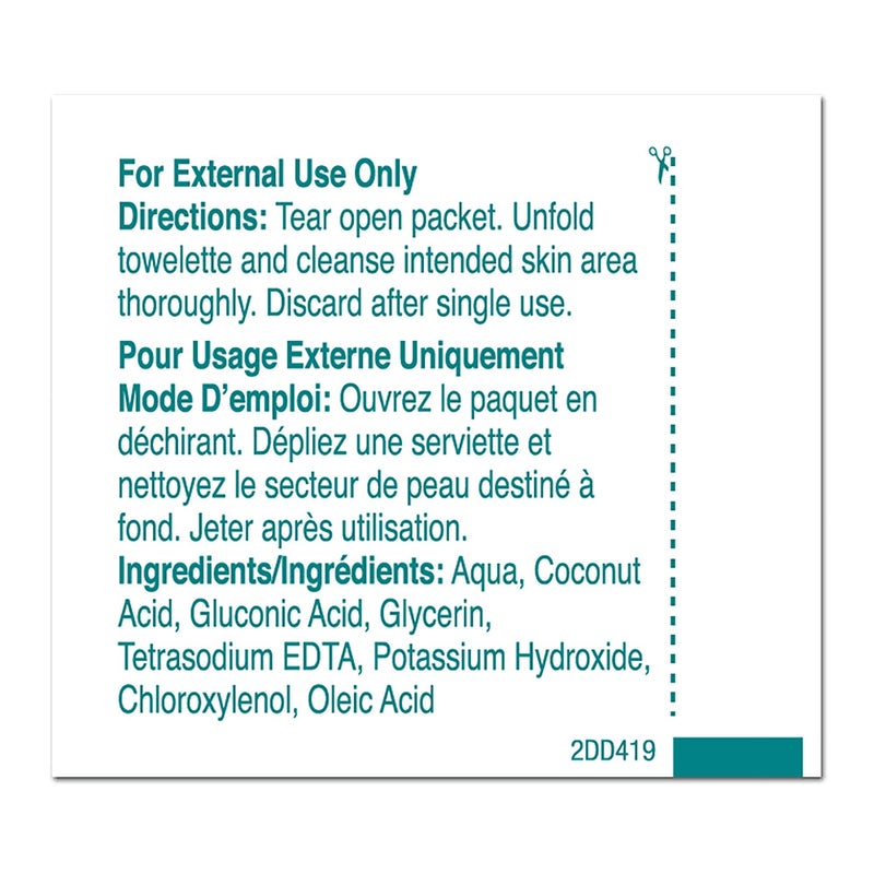 PDI Castile Soap Towelette - Premoistened Facial Cleansing Wipe with Coconut Oil, Great for Travel - Individual Packet, 7.7 in. x 5in., 100 Count, 3 Packs, 300 Total - Image 4