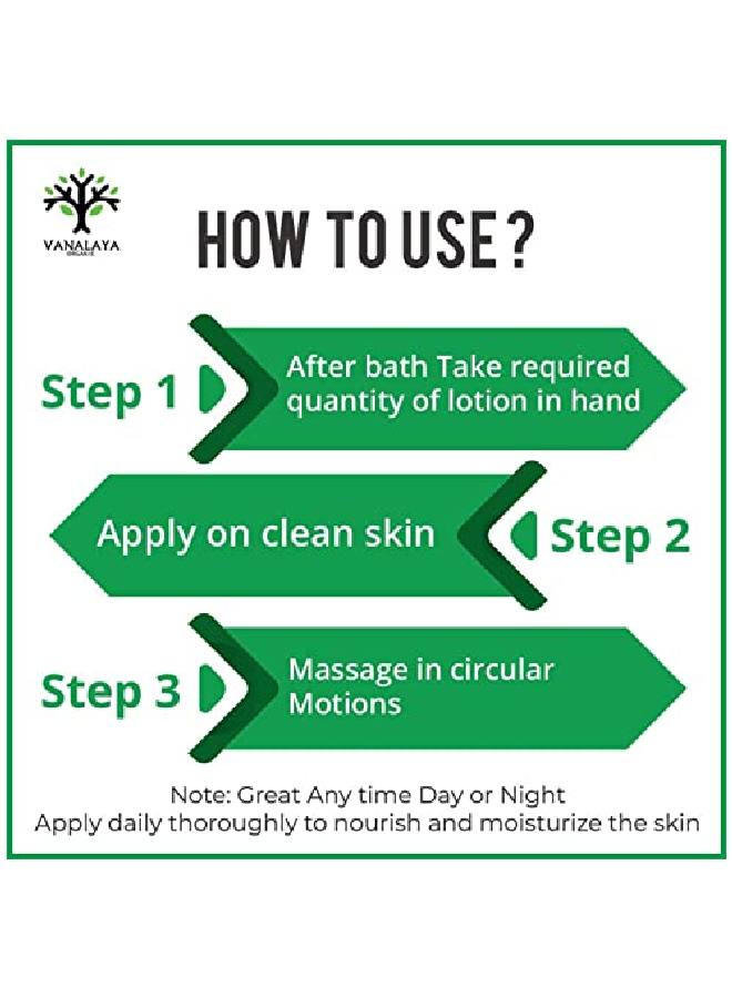 VANALAYA Aloe Vera Moisturizing Lotion with shea butter Vitamin E and coconut oil Paraben Free Sulphate free Mineral oil free for Face and Body 300ml - Image 4