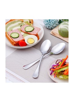 Huitich Dinner Spoon Set 12 Pcs, 8-Inch Tablespoons, Food-Grade Stainless Steel  - Image 4