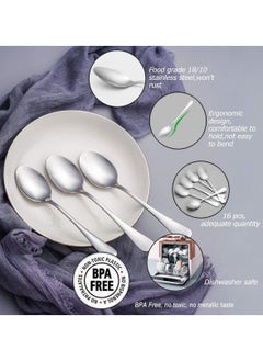 Huitich Dinner Spoon Set 12 Pcs, 8-Inch Tablespoons, Food-Grade Stainless Steel  - Image 5