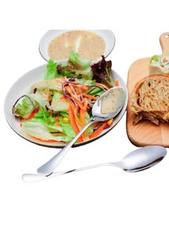 Huitich Dinner Spoon Set 12 Pcs, 8-Inch Tablespoons, Food-Grade Stainless Steel  - Image 2