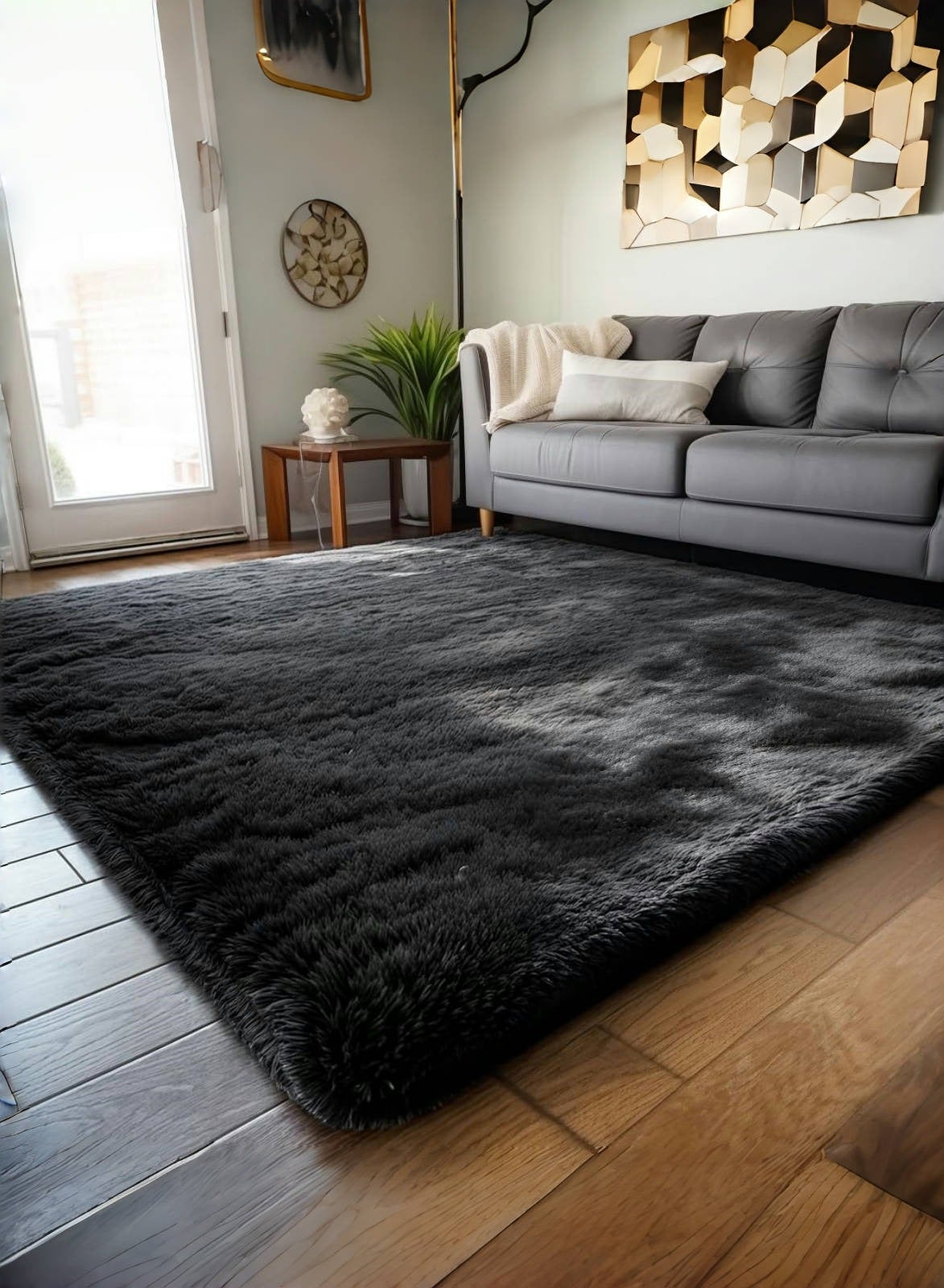 Luxury Large Area Rug Hotel Grade Ultra Soft Plush Fuzzy Non-Slip Carpets for Nursery Living Room Bedroom Hypoallergenic Baby Safe