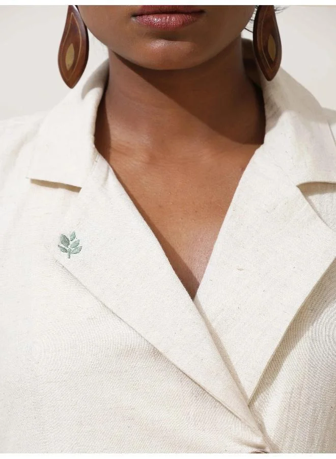 trueBrowns  trueBrowns Off White Cotton Dress for Women | Best Price UAE