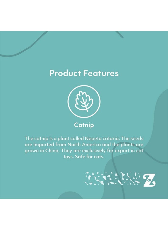 ZippyPaws - ZippyClaws Kickerz - Catnip Toys for Cats & Kittens, Designed to Satisfy Hunting Behaviors and Encourage Playtime Fun, Perfect for Wrestling, Batting, and Bunny Kicking - Mushroom - Image 1