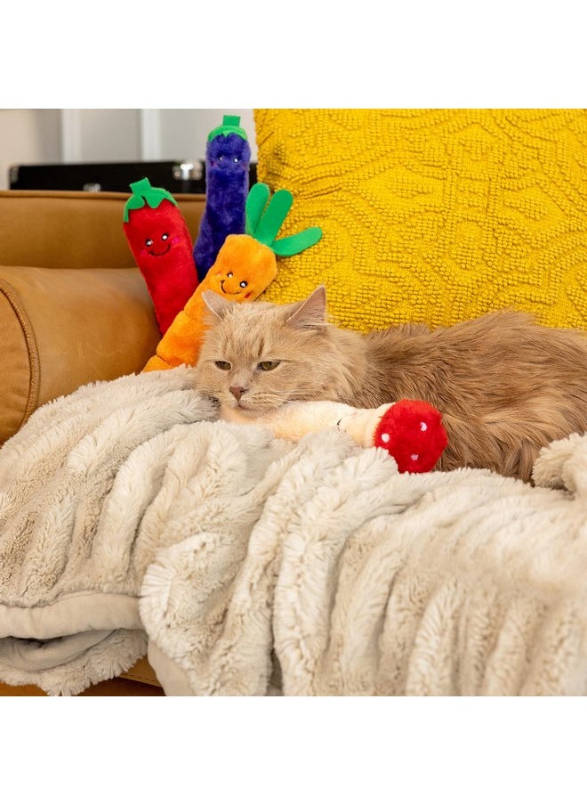 ZippyPaws - ZippyClaws Kickerz - Catnip Toys for Cats & Kittens, Designed to Satisfy Hunting Behaviors and Encourage Playtime Fun, Perfect for Wrestling, Batting, and Bunny Kicking - Mushroom - Image 1