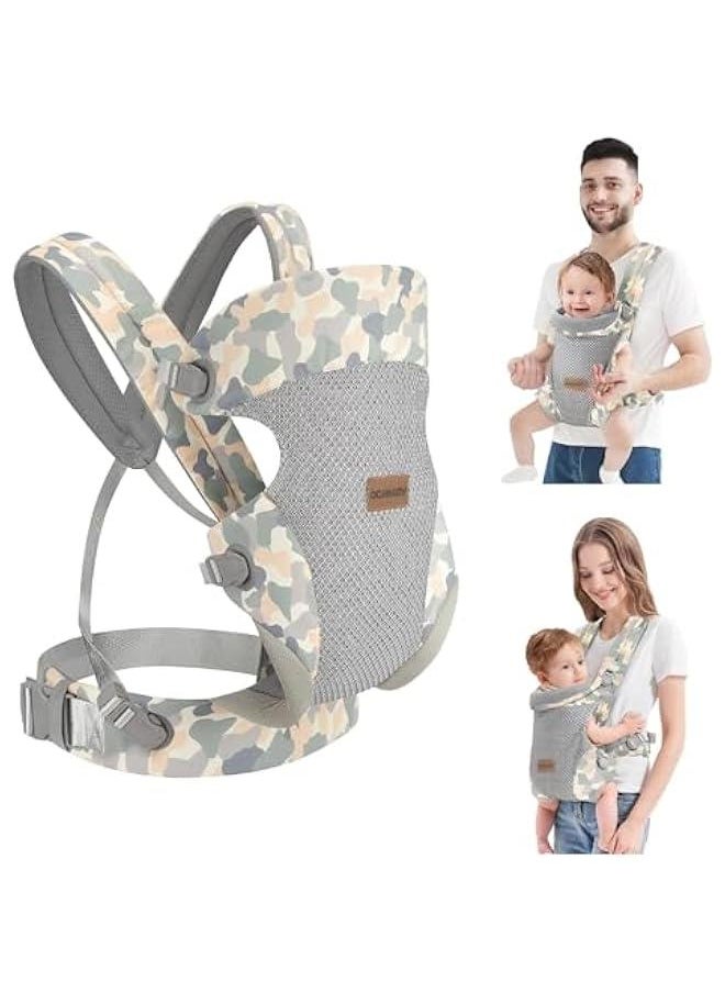Gonice Baby Carrier, Adjustable Baby Wrap Carrier with Lumbar Support, Breathable All-Position Baby Holder Carrier for Toddler Infant, Cozy and Lightweight Infant Carrier for 7-45lbs (colorful)  - Image 1