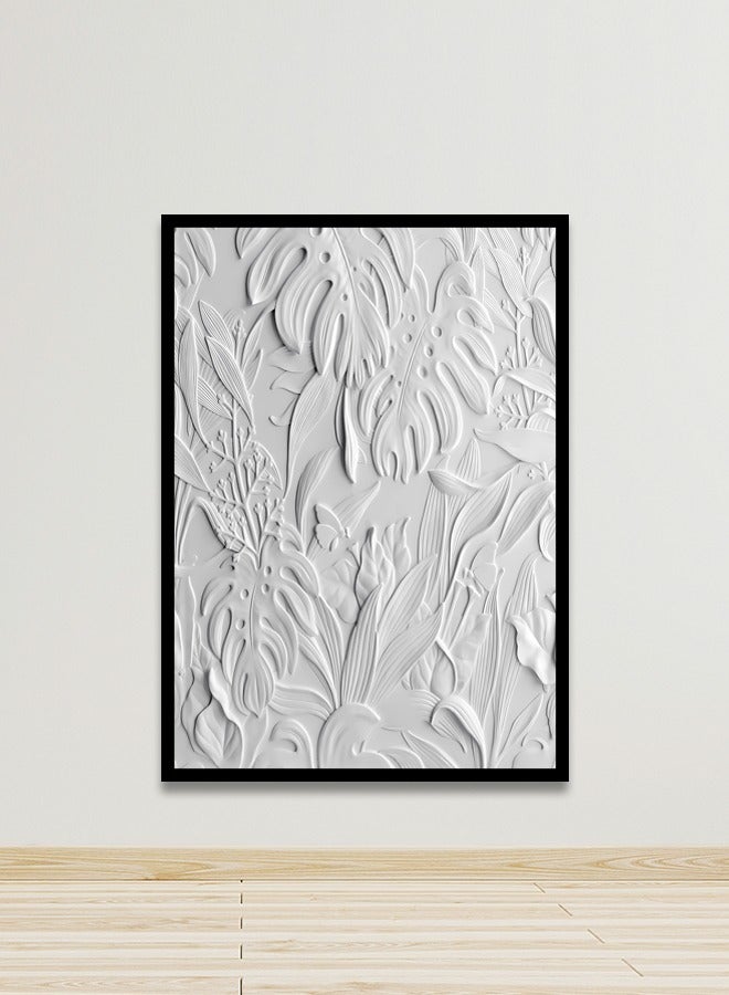 ماركتنا لوحة جدارية قماشية فنية لتزيين الحائط بتصميم تجريدي مع برواز اسود مجوف مقاس 120x80سم قطعة واحدة - Image 1