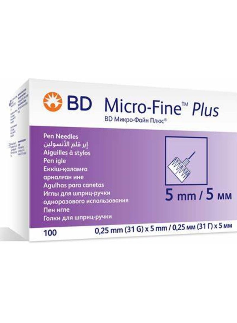 BD Micro Fine Plus Insulin Pen Needles of 100 Pieces - Image 1