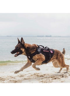 OneTigris OneTigris Large Tactical Dog Harness, No Pulling Adjustable Dog Vest Harness, Heavy Duty Dog Harness with Handle, Large Hook and Loop Panels for Patch(Grey,S)  - Image 5