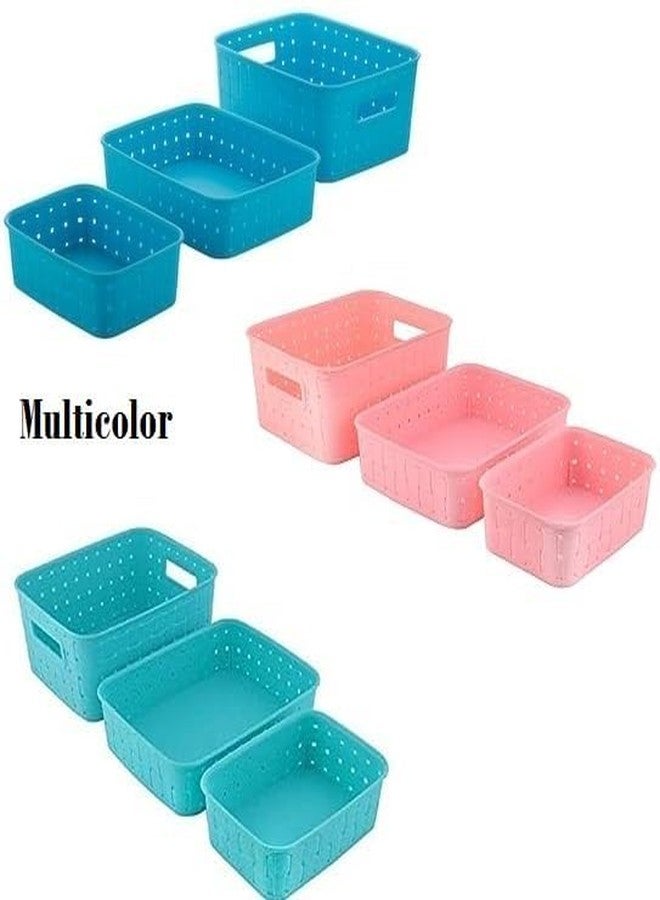 DREWIT STAR Multipurpose Smart Shelf Basket Set of 3 Pc Storage Basket for Magazines, Cosmetics - Image 5