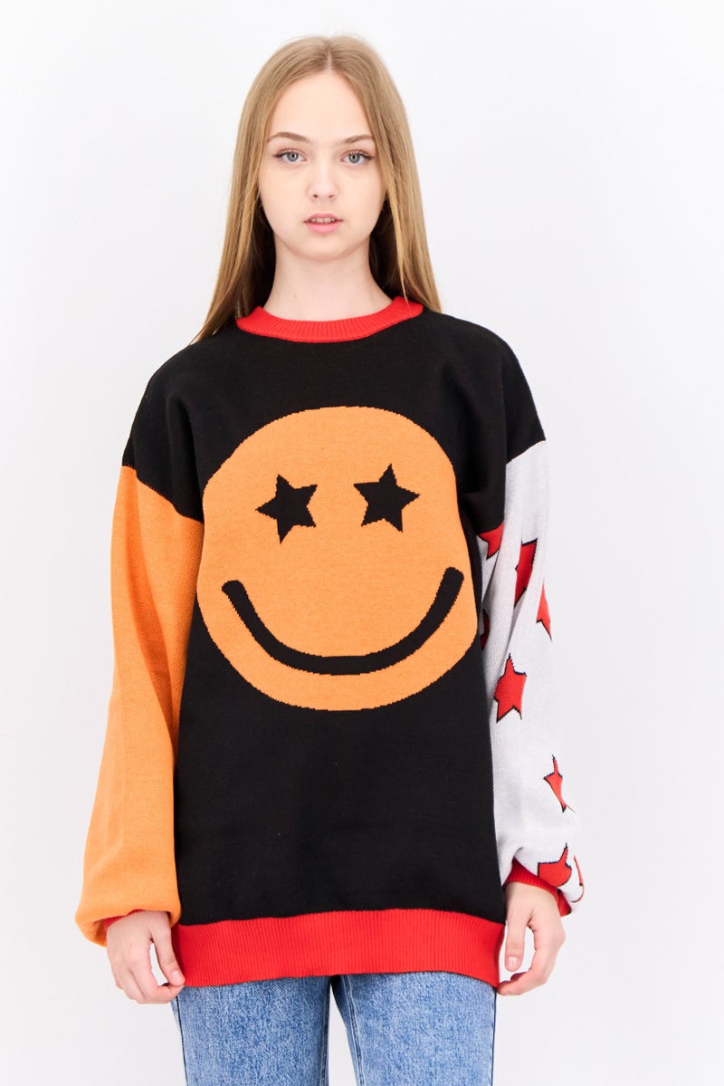Labelrail x Sophia Hadjipanteli Women Crew Neck Colorblock Sweatshirt, Multicolor - Image 1