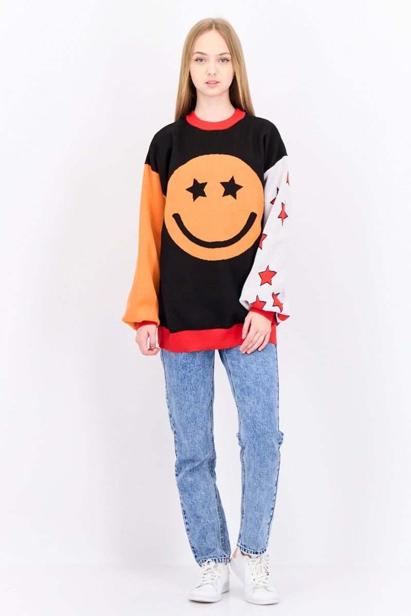Labelrail x Sophia Hadjipanteli Women Crew Neck Colorblock Sweatshirt, Multicolor - Image 4