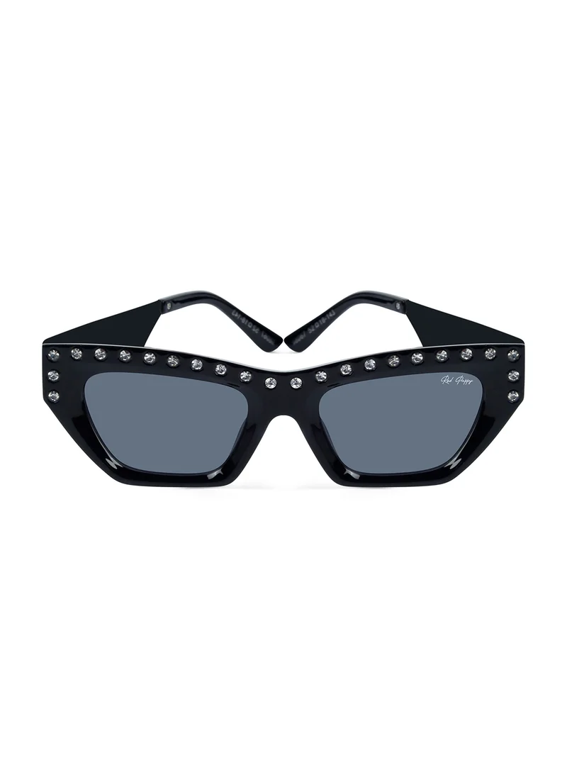 Woggles Red Pappy Vivara Silver Cateye Sunglasses