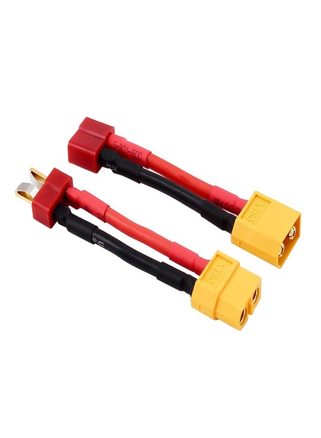 OliRC 4pcs XT60 XT-60 to T-Plug Style Male Female Connector Adapter with 14awg 5cm Wire(C18-4) - Image 3
